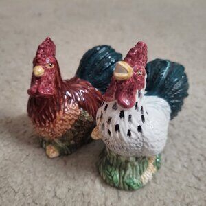 Rooster and Hen Salt and Pepper Shakers